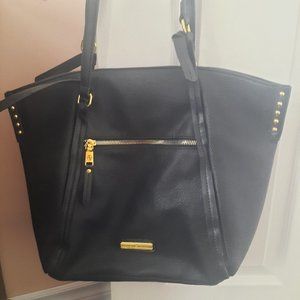 Adrienne Vittadini black pebble tote bag